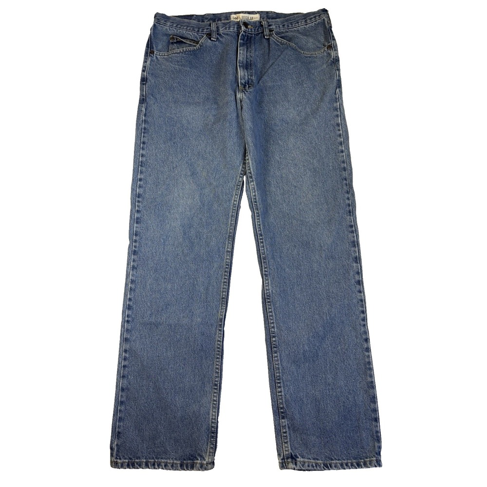 Lee Regular Fit Men's 38X34 Straight Jeans Workwear Casual Chore Western Cowboy